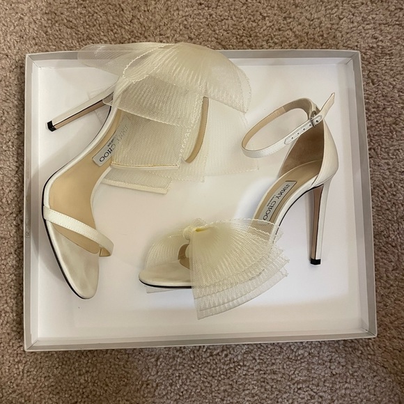 Jimmy Choo Aveline 100 Heels in Latte - Picture 7 of 16